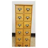 1169	OAK 12 DRAWER CABINET, APPROXIMATELY 15 IN X 7 IN X 40 IN HIGH