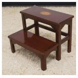 1187	COUNCIL MAHOGANY BED STEPS W/BANDING & SHELL MEDALION INLAY, APPROXIMATELY 18 IN X 15 IN X 14 I