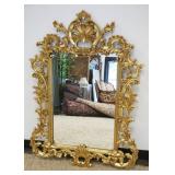 1197	LABARGE OUTSTANDING GILT DECORATED PIERCED FRAME MIRROR, APPROXIMATELY 36 IN X 49 IN