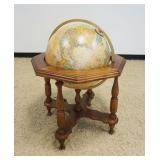 1202	REPLOGLE 20 IN DIAMETER HEIRLOOM GLOBE IN STAND W/INTERIOR LIGHT, APPROXIMATELY 27 1/2 IN X 38 