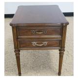 1207	HENREDON FRUITWOOD 2 DRAWER STAND, APPROXIMATELY 21 IN X 27 IN X 26 IN HIGH