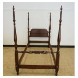 1209	PENNSYLVANIA HOUSE SOLID BLACK CHERRY SINGLE BED, 4 POSTER, APPROXIMATELY 68 IN HIGH