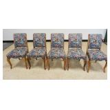 1224	SET OF 5 UPHOLSTERED SIDE CHAIRS