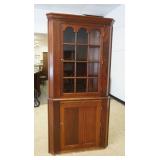 1231	SOLID MAHOGANY 2 PART CORNER CABINET, HENRY FORD MUSEUM, THE BARTLEY COLLECTION, APPROXIMATELY 