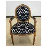 1246	ITALIAN GILT DECORATED UPHOLSTERED ARMCHAIR