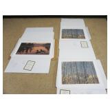 1291	LOT OF 3 LTD ED MILLPOND PRESS PRINTS, ROBERT BASEMAN 2 *WHITETALIL DEER BIRCHES* 625/10,000 & 