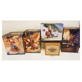 1309	LOT OF 5 HARLEY DAVIDSON CHRISTMAS FIGURINES, BOXED