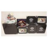1310	LOT OF 7 HARLEY DAVIDSON CHRISTMAS FIGURINES, BOXED
