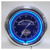 1311	HARLEY DAVIDSON NEON & QUARTZ WALL CLOCK, APPROXIMATELY 12 IN