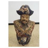 1039	ANTIQUE CARVED WOOD PIRATE, ALLEDGED TO BE FROM AN AMUSEMENT PARK, APPROXIMATELY 16 IN X 32 IN 