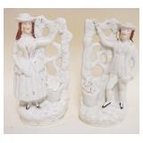 1040	PAIR OF STAFFORDSHIRE FIGURINES, APPROXIMATELY 8 IN HIGH