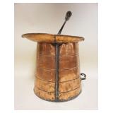 1058	LARGE COPPER PAIL/MEASURE W/HANDLE & SPOUT, APROXIMATELY 14 1/4 IN X 13 IN HIGH