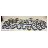 1062	GROUP OF ASSORTED BLUE & WHITE WILLOW WARE, 118 PIECES, ENGLAND/JAPAN