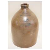 1065	AJ BUTLER STONEWARE JUG, 2 GAL, INCISED AJ BUTLER NEW BRUNSWICK NJ, APPROXIMATELY 13 IN HIGH