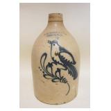 1074	JS TAFT & CO STONEWARE JUG, 2 GAL, BLUE BIRD DECORATED, INCISED AT TOP JS TAFT & CO KEENE NH, A