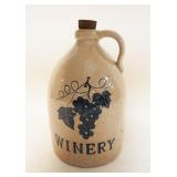 1082	BLUE DECORATED STONEWARE JUG, APPROXIMATELY 13 IN HIGH