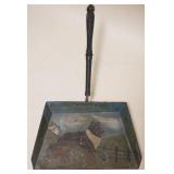 1093	ANTIQUE TOLE DECOARTED DUST PAN, APPROXIMATELY 10 IN X 17 IN