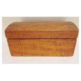1103	ANTIQUE TABLE TOP DOME TOP BOX, APPROXIMATELY 15 IN X 9 IN X 8 IN HIGH
