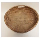 1106	 ANTIQUE SPLINT WOVEN BASKET, APPROXIMATELY 14 1/2 IN X 7 IN HIGH