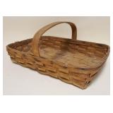 1108	SPLINT WOVEN GATHERING BASKET, APPROXIMATELY 21 IN X 13 IN X 9 IN HIGH