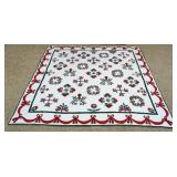 1115	HAND SEWN QUILT, APPROXIMATELY 6 FT 9 IN X 6 FT 10 IN