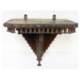 1134	FOLK ART SPOOL SHELF, SOME MISSING SPOOLS, APPROXIMATELY 18 IN X 12 IN X 16 IN HIGH