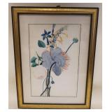 1172	LARGE FRAMED BOTANICAL WATERCOLOR, APPROXIMATELY 17 IN X 23 IN OVERALL