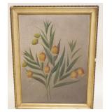 1175	ANTIQUE OIL PAINTING ON CANVAS OF FLOWERS, APPROXIMATELY 9 1/4 IN X 12 IN