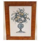 1176	ANTIQUE PRINT *THE FLOWER VASE* IN GRAIN PAINTED FRAME, APPROXIMATELY 13 IN X 17 1/2 IN