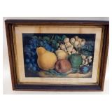 1180	FRAMED CURRIER & IVES PRINT *FRUITS OF THE GOLDEN LAND* APPROXIMATELY 13 IN X 17 IN OVERALL