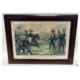 1182	FRAMED N CURRIER PRINT *GENERAL TAYLOR NEVER SURRENDERS* APPROXIMATELY 13 IN X 17 IN
