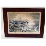 1183	FRAMED N CURRIER PRINT *GENERAL TAYLOR AT THE BATTLE OF PALO ALTO* APPROXIMATELY 12 1/2 IN X 16