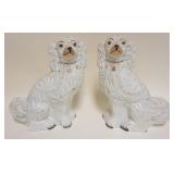 1204	PAIR OF STAFFORDSHIRE DOGS, APPROXIMATELY 13 IN HIGH