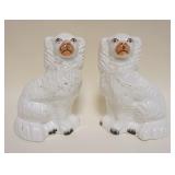 1205	PAIR OF STAFFORDSHIRE DOGS, APPROXIMATELY 9 IN HIGH