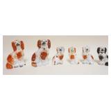 1207	6 MINIATURE STAFFORDSHIRE DOGS, ONE W/HAIRLINE, LARGEST APPROXIMATELY 6 IN HIGH