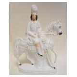 1208	LARGE STAFFORDSHIRE SOLDIER ON HORSE, APPROXIMATELY 15 IN HIGH
