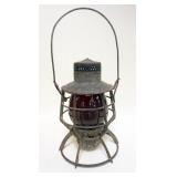1231	RAILROAD FIREHOUSE LANTERN DRESSEL, DL&W, RED GLOBE