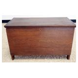 1245	ANTIQUE WALNUT BLANKET BOX, APPROXIMATELY 17 IN X 33 1/2 IN X 21 IN HIGH