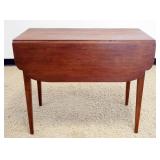 1249	SOLID CHERRY DROP LEAF TABLE W/PEMBROOK LEGS, APPROXIMATELY 36 IN X 20 IN X 29 IN HIGH