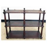 1252	ANTIQUE WALNUT & PINE HANGING SHELF, APPROXIMATELY 12 IN X 31 IN X 25 IN HIGH