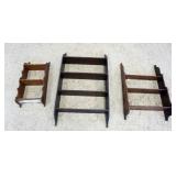 1275	3 COUNTRY PINE HANGING SHELVES, LARGEST APPROXIMATELY 22 IN X 39 IN X 6 IN
