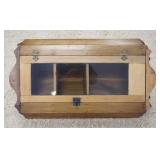 1289	HANGING PINE CORNER CABINET, APPROXIMATELY 12 IN X 17 IN X 33 IN