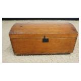 1293	PINE DOME TOP DOVETAILED CHEST, APPROXIMATELY 16 IN X 33 IN X 16 IN HIGH