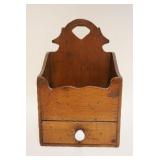 1300	COUNTRY PINE HANGING BOX W/ONE DRAWER, APPROXIMATELY 8 1/2 IN X 5 1/4 IN