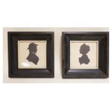1302	PAIR OF FRAMED SILHOUETTES OF MAN & WOMAN, APPROXIMATELY 6 IN X 6 IN