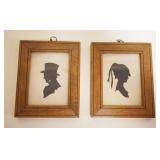 1303	PAIR OF FRAMED SILHOUETTES, APPROXIMATELY 4 1/4 IN X 5 1/4 IN