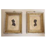 1304	PAIR OF FRAMED SILHOUETTES, APPROXIMATELY 4 1/4 IN X 5 1/2 IN