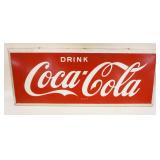 1315	LARGE ANTIQUE METAL COCA-COLA STORE SIGN, APPROXIMATELY 41 IN X 16 IN X 3 IN DEEP