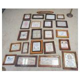 1317	LARGE ASSORTMENT OF FRAMED SAMPLERS & NEEDLEPOINT, 20TH CENTURY
