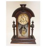 1324	GILBERT VICTORIAN SHELF CLOCK *JUPITER*, TOP FINIAL MISSING, APPROXIMATELY 5 IN X 14 IN X 21 IN